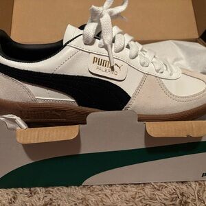 Puma Palermo White and Black Sneakers